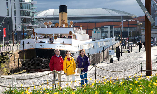 SS Nomadic with Odyssey arena in the background